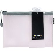 Karton P+P Mesh envelope with zipper A5 - PASTELINI pink - Document Folder