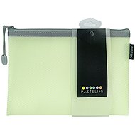 Karton P+P Mesh envelope with zipper A5 - PASTELINI green - Document Folder