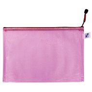 Karton P+P Mesh envelope with zipper A5 - pink - Document Folder