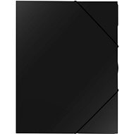 Cardboard P+P Sloha PP with rubber A4 - Classic black - Document Folder