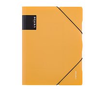 Cardboard P+P Folders with rubber A4 PP - VERDE mustard - Document Folder