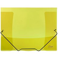 Cardboard P+P Lines yellow folding folder with rubber - Document Folder