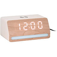 Karlsson LED Clock/Alarm Clock 6078WH with Smartphone Charger 16cm - Alarm Clock