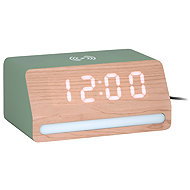 Karlsson LED Clock-Alarm Clock 6078GR with Smartphone Charger 16cm - Alarm Clock