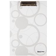 Karton P+P Single board A4 laminated Black and White white - Clipboard
