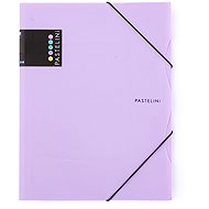 Cardboard P+P Folder with rubber A4 PP 3 flaps PASTELINI purple - Document Folder