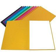 Hit Office Folding folder 250 A4 without flaps yellow - Document Folder