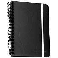 Karton P+P Ring binder A6 line 70 l. PP Black and White black - Notepad