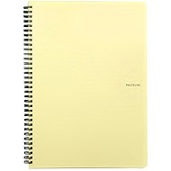 Cardboard P+P Pastelini Twin wire A4 PP yellow - Journal