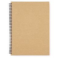 Cardboard P+P Twin wire pad A4 laminated KRAFT nature - Notepad