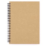 Cardboard P+P Twin wire pad A5 laminated KRAFT nature - Notepad