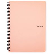 Cardboard P+P Pastelini Twin wire A4 PP apricot - Journal