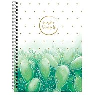 Cardboard P+P Twin wire pad A4 Soft Romantic cactus - Notepad