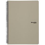 Karton P+P Twin wire pad A4 PP Metallic gold - Notepad