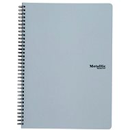 Karton P+P Twin wire pad A4 PP Metallic silver - Notepad