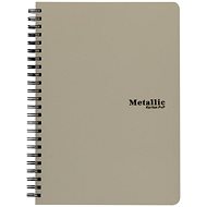Cardboard P+P Twin wire pad A5 PP Metallic gold - Notepad
