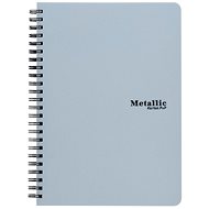 Karton P+P Twin wire pad A5 PP Metallic silver - Notepad