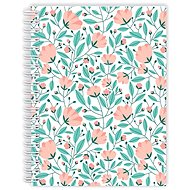 Cardboard P+P Twin wire pad A4 Soft Spring Flowers - Notepad