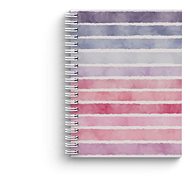 Cardboard P+P Twin wire pad A5 Soft Stripes - Notepad