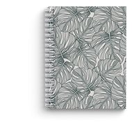 Cardboard P+P Twin wire pad A5 Soft Monstera - Notepad