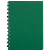 Cardboard P+P Twin wire pad A4 PP Classic green - Notepad