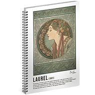 Notique Spiral notebook Alfons Mucha - Laurel, lined - Notepad
