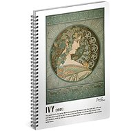 Notique Spiral notebook Alfons Mucha - Ivy, lined - Notepad