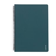 Cardboard P+P Verde Twin wire A4 PP green - Journal