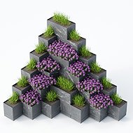 KASKO Raised bed pyramid FLEXI ELEMENT, 50 x 75 x 52 cm - Raised Garden Bed