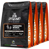 Kafista Selected coffee "Tanzania Wanza" - 100% Arabica - Coffee Beans, Roasted in Italy 4×250 g - Coffee