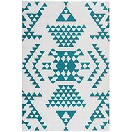Kusový koberec Esperanto 625 bílá / tyrkys - Koberec