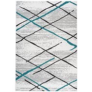 Kusový koberec Vancouver 110 bílá / šedá / tyrkys - Koberec