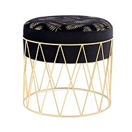 Hocker Cleopatra  Pouf 225 Black / Gold - Ottoman