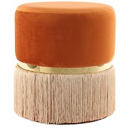 Stool Hocker Rebecca 825, Orange/Champagne/Gold - Ottoman