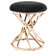 Stool Hocker Wesley 325 Black / Pink Gold - Ottoman