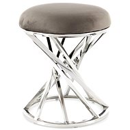 Stool Hocker Wesley 325 Grey / Silver - Ottoman
