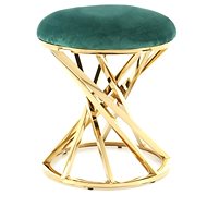 Stool Hocker Wesley 325 Green/Gold - Ottoman
