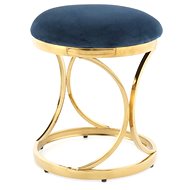Hocker Weyda Stool 325 Blue / Gold - Ottoman