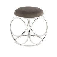 Stool Hocker Whitney 325 Grey / Silver - Ottoman
