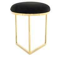 Stool Hocker Wynona 325 Black / Gold - Ottoman