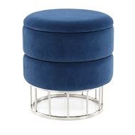 Hocker Zero Pouf 525 Dark Blue / Silver - Ottoman