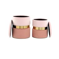 Stool Hocker Zora 125 Set 2 pcs Pink / Old Pink - Ottoman