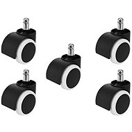 MALATEC 9085 pro herní křesla, bílá - balení 5 ks - Chair Casters