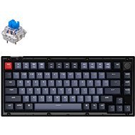 Keychron V1 Knob Hot-Swappable Blue Switch – Frosted Black – US - Herná klávesnica