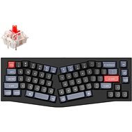 Keychron QMK Q8 65% Ergonomic Gateron G Pro Hot-Swappable Red Switch Mechanical, Black - US - Gaming Keyboard
