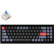 Keychron QMK Q7 70% Gateron G Pro Hot-Swappable Blue Switch Mechanical, Black - US - Gaming Keyboard