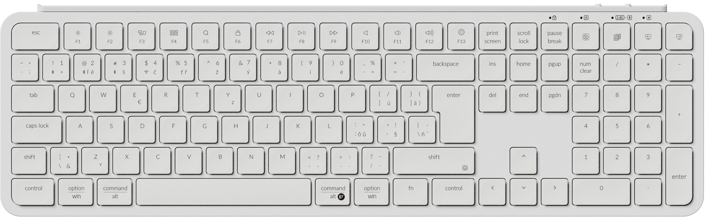 Keychron B6 Pro Wireless Keyboard - Ivory White, CZ/SK - Gaming Keyboard