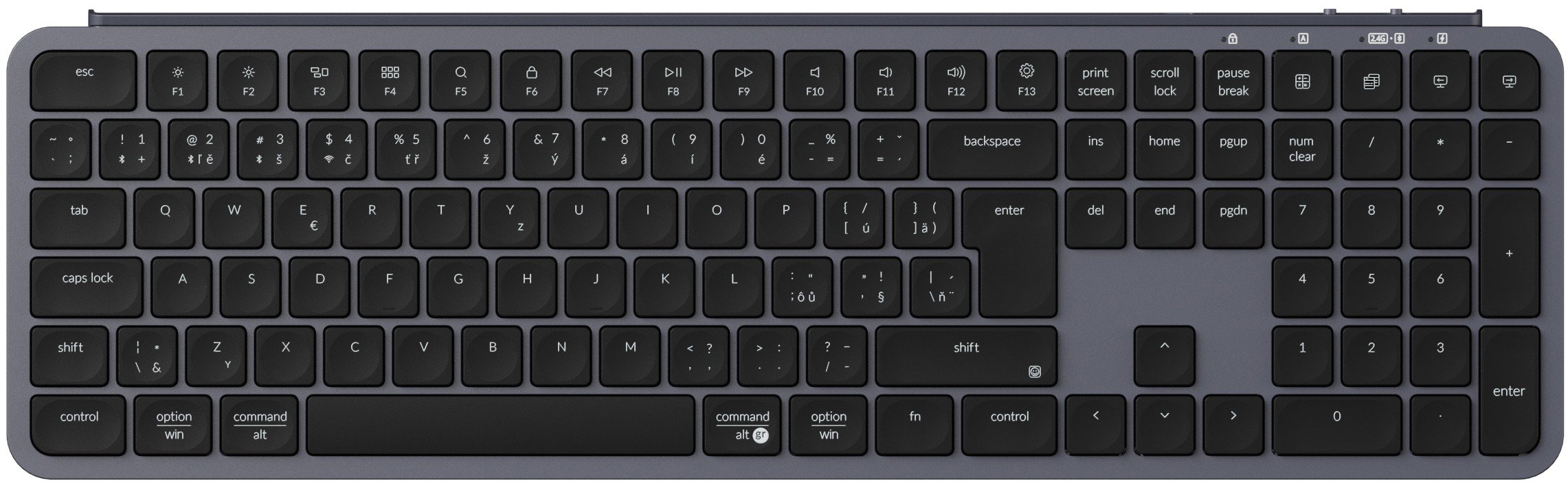 Keychron B6 Pro Wireless Keyboard - Space Gray, CZ/SK - Gaming Keyboard