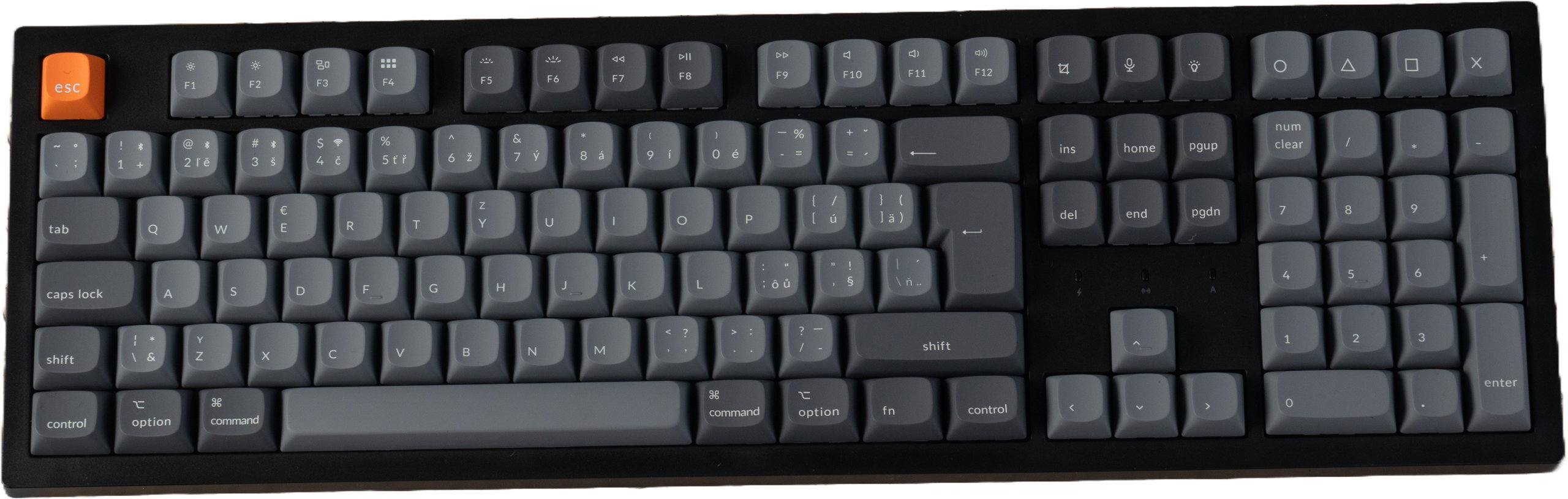 Keychron K10 Max Swappable RGB Backlight Red Switch - Black, CZ/SK - Gaming Keyboard