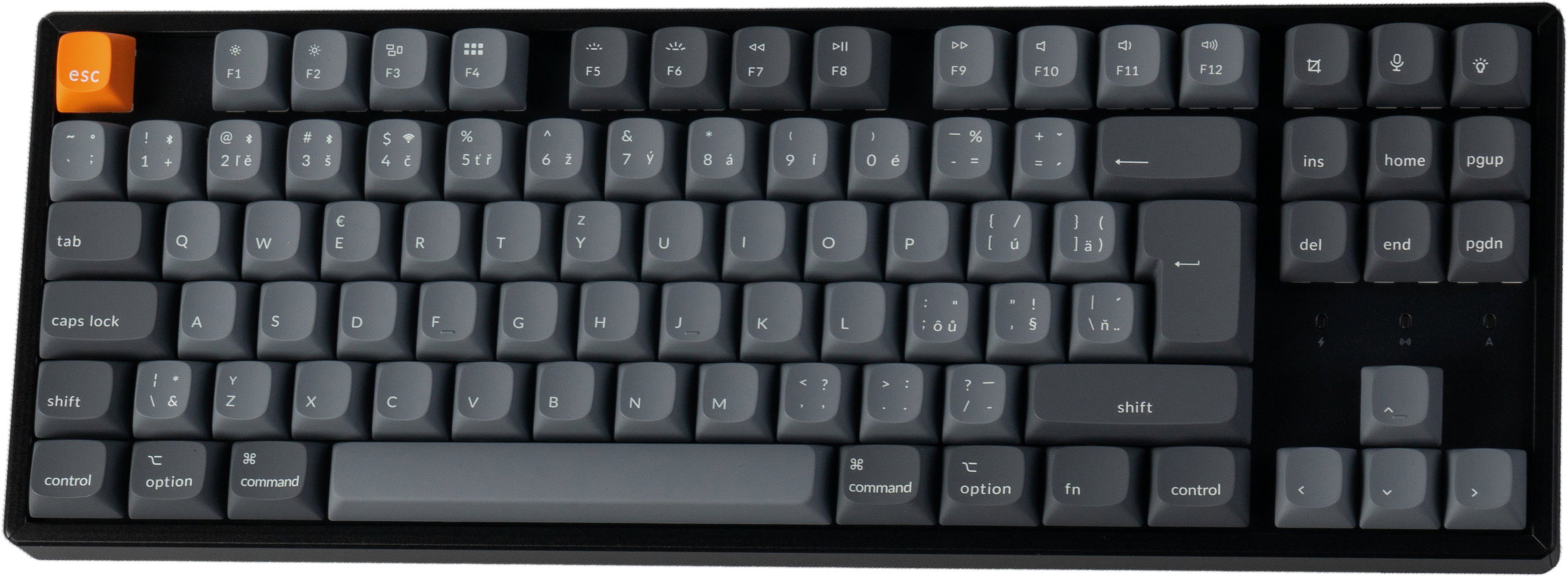 Keychron K8 Max Swappable RGB Backlight Aluminum Brown Switch - Black, CZ/SK - Gaming Keyboard